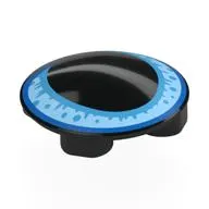 Plate Round 2 x 2 with Rounded Bottom with Blue Cat Eye print