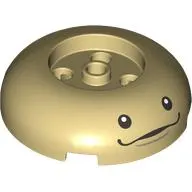Brick Round 4 x 4 Dome Top with Round 2 x 2 Recessed, 4 Studs with Face print