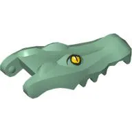 Animal Body Part, Alligator / Crocodile Head Upper Jaw with Yellow Eyes Print