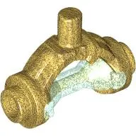 Weapon Hilt with Bar, Hourglass Opal Trans-Light Blue