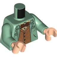 Torso, Kacket, Medium Nougat Vest, Dark Red Bow Tie, Tan Shirt print, Sand Green Arms, Light Nougat Hands