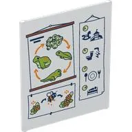 Glass for Frame 1 x 6 x 6 with School Posters, Frogs, Bees, Flowers, Icons print