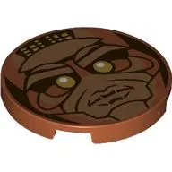 Tile Round 3 x 3 with The Wizard Face print