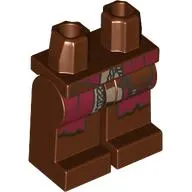 Hips and Reddish Brown Legs with Dark Red Robe Ends, Dark Tan Rope Belt, Pockets print