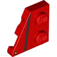 Wedge Plate 2 x 2 Left with Black Stripe print