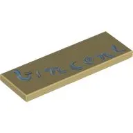 Tile 2 x 6 with Dark Azure 'Vincent' Autograph print