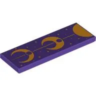 Tile 2 x 6 with Moon Cycle print