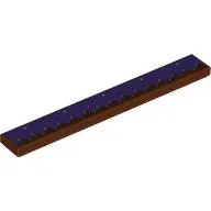 Tile 1 x 8 with Scalloped Dark Purple Rug print