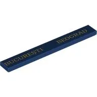 Tile 1 x 8 with Gold 'BUCUREŞTI BEOGRAD' print