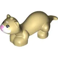 Animal, Ferret with /White Face, Bright Pink Nose print
