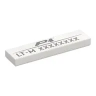 Tile 1 x 4 with P1 Symbol, Code print