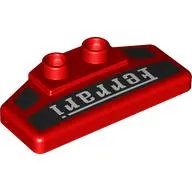 Duplo Rear Spoiler 2 x 4 x 1 / 2 with 'Ferrari' Print