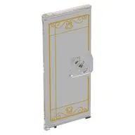 Door 3 x 6 with Gold Window Lines print