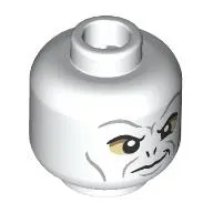 Minifig Head Voldemort, Tan Around Eyes, Smirk Print