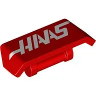 Spoiler 2 x 4 with Handle with White 'HAAS' print