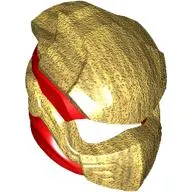 Helmet, Ninja with Wraps Red Pattern