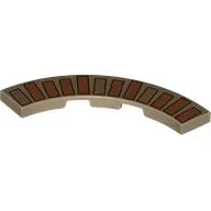 Tile 4 x 4 Curved, Macaroni with Nougat/Medium Nougat Bricks print