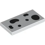 Tile 2 x 4 with Black Dalmatian Spots print