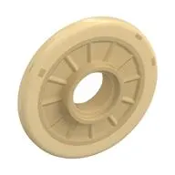 Wheel Wheelchair with Pin Hole, Fixed Tan Hard Rubber Tire Pattern