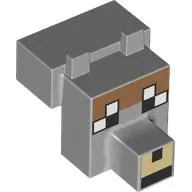 Animal Body Part, Head Blocky with Pixelated Face, Tan Nose, Nougat Forehead Print