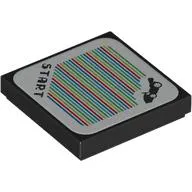Tile 2 x 2 with 'START', B Dasher and Barcode Print (Sticker)