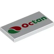 Tile 2 x 4 with OCTAN Logo print
