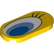 Tile Round 2 x 4 with Blue/White Eye, Left print