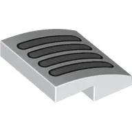 Brick Curved 2 x 2 x 2/3 with Silver Vent print