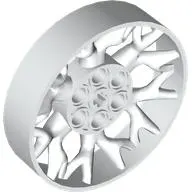Wheel 7 x 7 with Center Axle Hole, 6 Pin Holes, Curved Spokes