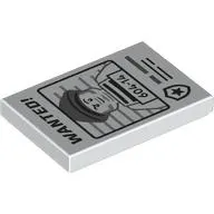 Tile 2 x 3 with Wanted Poster, '604-14' print