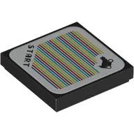 Tile 2 x 2 with 'START', Biddybuggy and Barcode Print (Sticker)