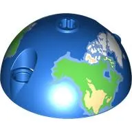 Technic Panel Dome 5 x 5 with Pin Holes with Earth, Northern Hemisphere print