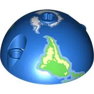Technic Panel Dome 5 x 5 with Pin Holes with Earth, Southern Hemisphere print