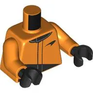 Torso, Racing Suit, McLaren Logo print, Orange Arms, Black Hands