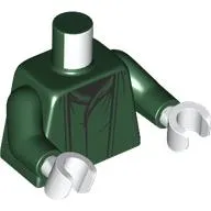 Torso, Dark Green Robe print, Dark Green Arms, White Hands