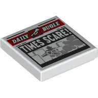 Tile 2 x 2 with Newspaper Daily Bugle 'TIMES SCARE!' print