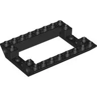 Brick Sloped Inverted 45° 6 x 8 Double with Pin Holes on Sides, 4 x 6 Cutout