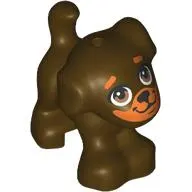 Animal, Dog, Small Standing with Medium Nougat Face, Eyebrows print