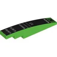 Brick Curved 1 x 6 with Black 'K', White Sponsors on Black Background print