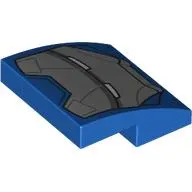 Brick Curved 2 x 2 x 2/3 with Iron Man Mark 38 Mask print