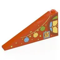 Brick Sloped 25° 1 x 8 x 3 with Stars, Garland, Bunny and Half Stained Glass Round Window print