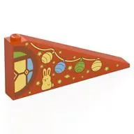 Brick Sloped 25° 1 x 8 x 3 with Stars, Garland, Portrait and Half Stained Glass Round Window print