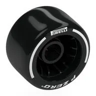 Wheel Rim 24 x 14.9 Wide with Black Slick Tyre with White 'PIRELLI' print