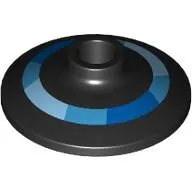 Dish 2 x 2 Inverted [Radar] with Bright Light Blue/Dark Azure/Blue Circle print