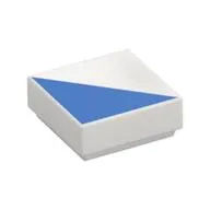 Tile 1 x 1 with Blue Triangle print