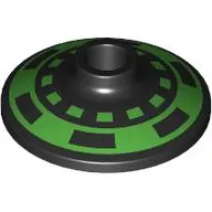 Dish 2 x 2 Inverted [Radar] with Bright Green Circle, Rectangles print