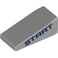 Brick Sloped 18° 2 x 1 x 2/3 with Dark Blue 'START' print