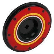 Wheel Cover for Wheel 34 x 56 with Red, Yellow, White Circles print