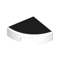 Tile Round 1 x 1 Quarter with Black Surface print