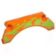 Technic Panel Car Mudguard Arched 9 x 2 x 3 with Lime Splotches print